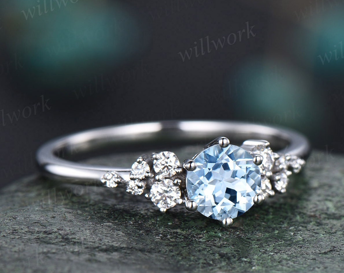 Santa-Maria Aquamarine Diamond Ring – Rickie Rocks Jewels